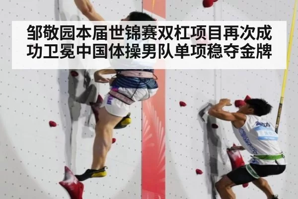 邹敬园本届世锦赛双杠项目再次成功卫冕中国体操男队单项稳夺金牌